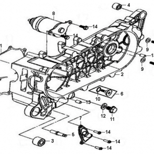 E12-Blok motora lijevi/anlaser